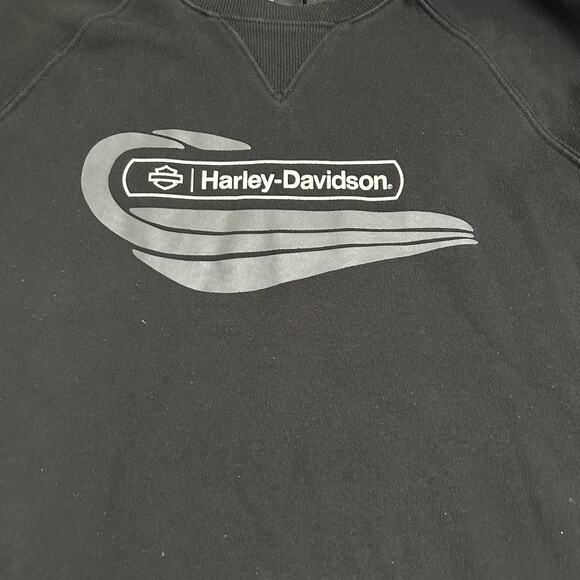 Harley Davidson Womens Crewneck Sweatshirt Sportster Medium Black Gray Sz Small - Picture 3 of 11